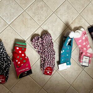 Christmas package!  Christmas men's socks and women's Snug a Doos!